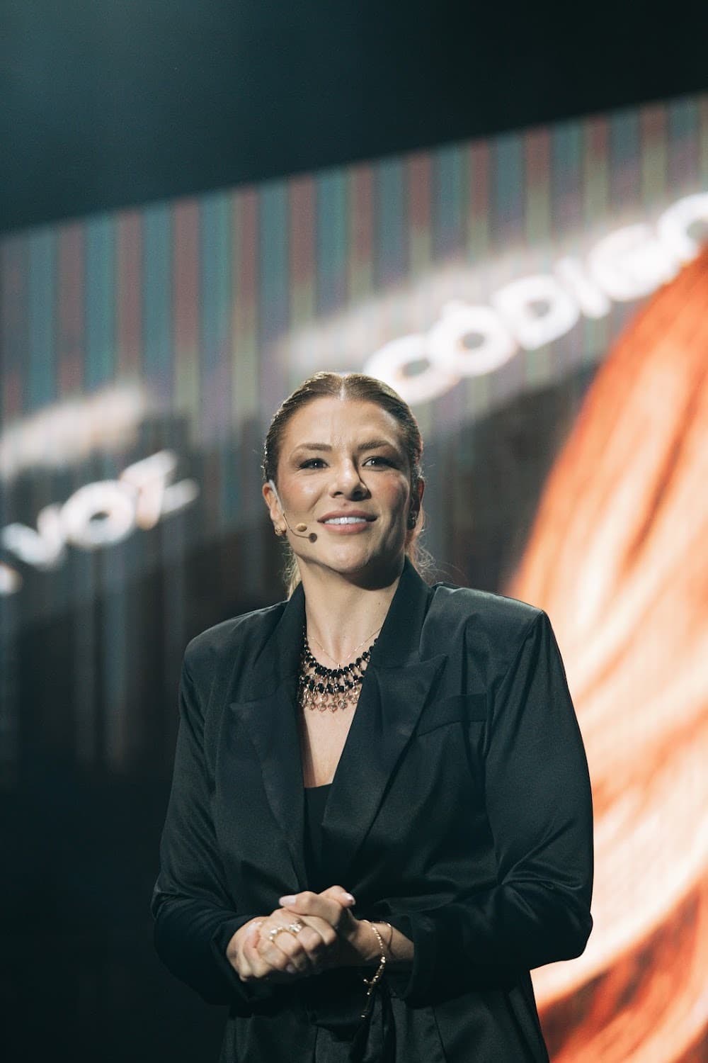 Ana sorrindo durante a imersão