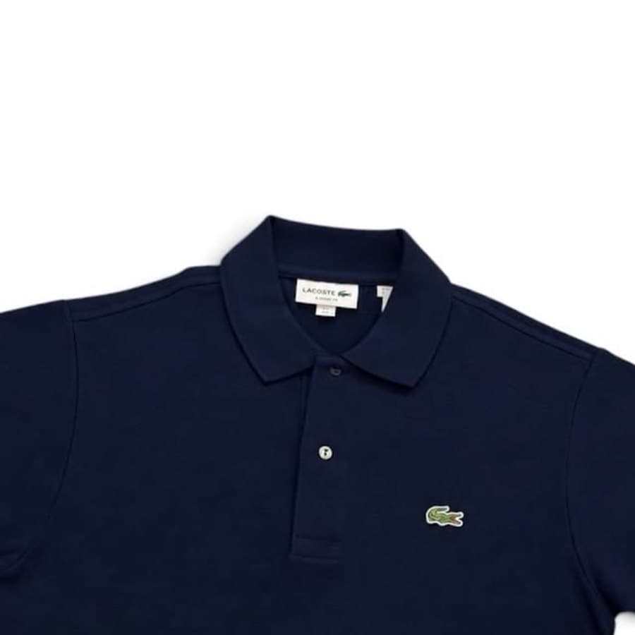 Polo azul-marinho de manga longa