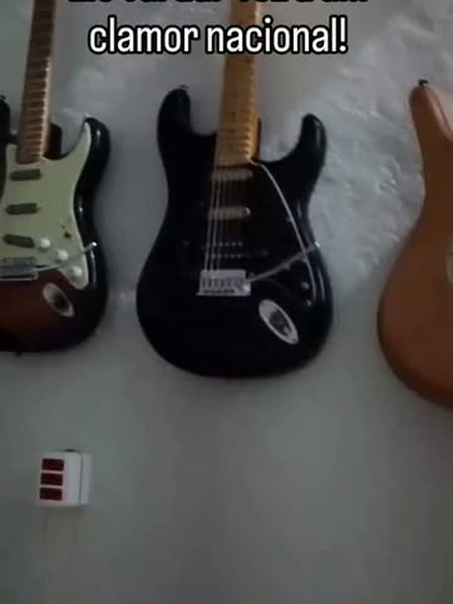 As guitarras do estúdio