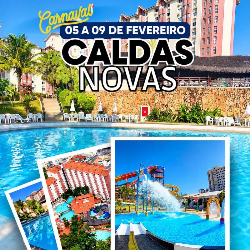 Caldas Novas no carnaval — saída em fevereiro